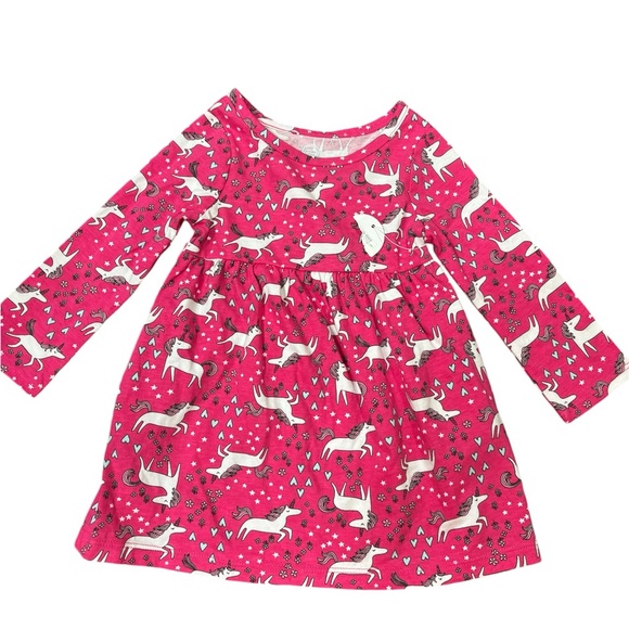 Infant Girls Unicorn Long Sleeve Dress size 12 months NWT. - Picture 1 of 3